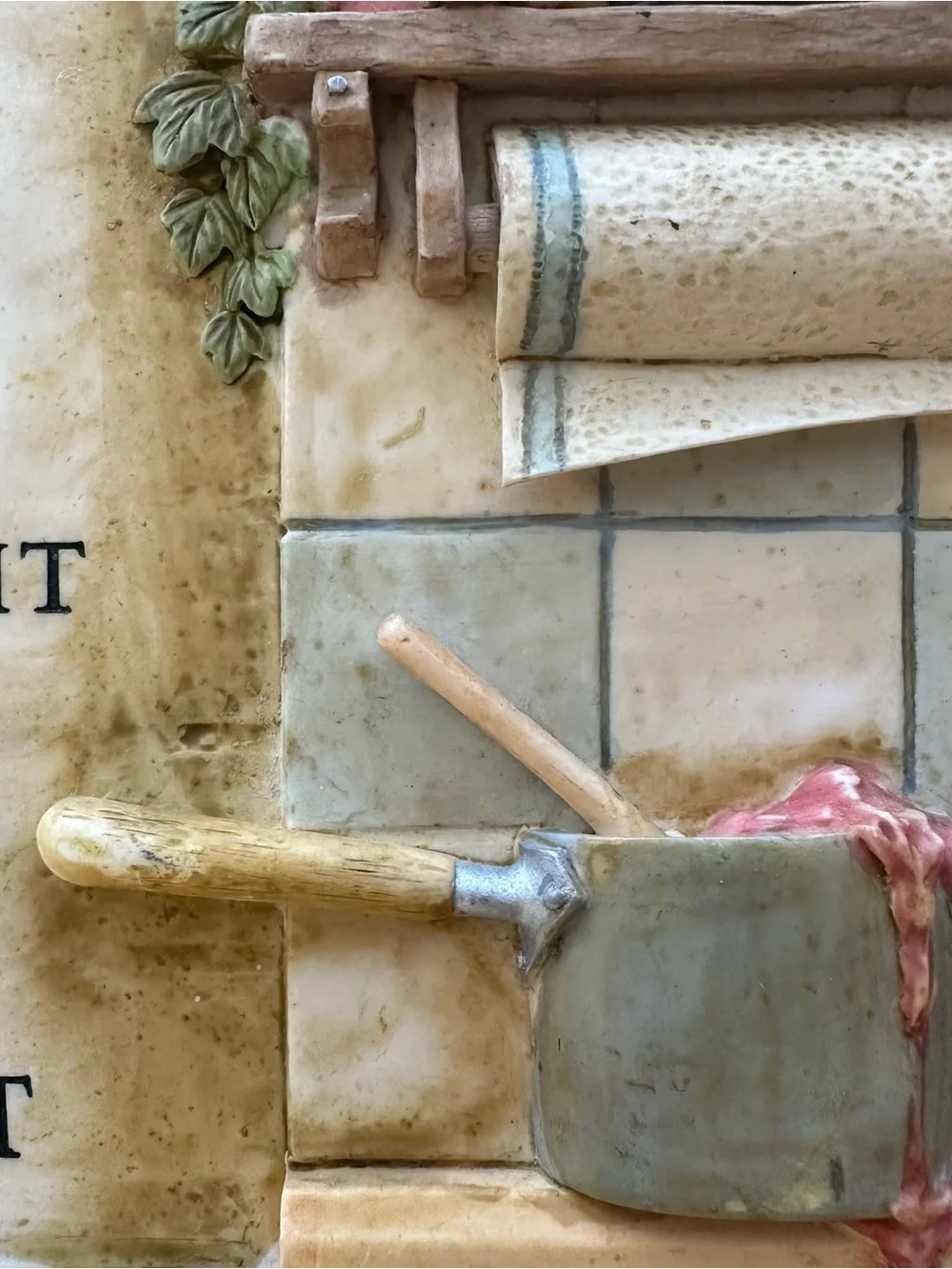 Vintage Style Kitchen Rules Decorative Plaque Wall Sign - Beige & Black